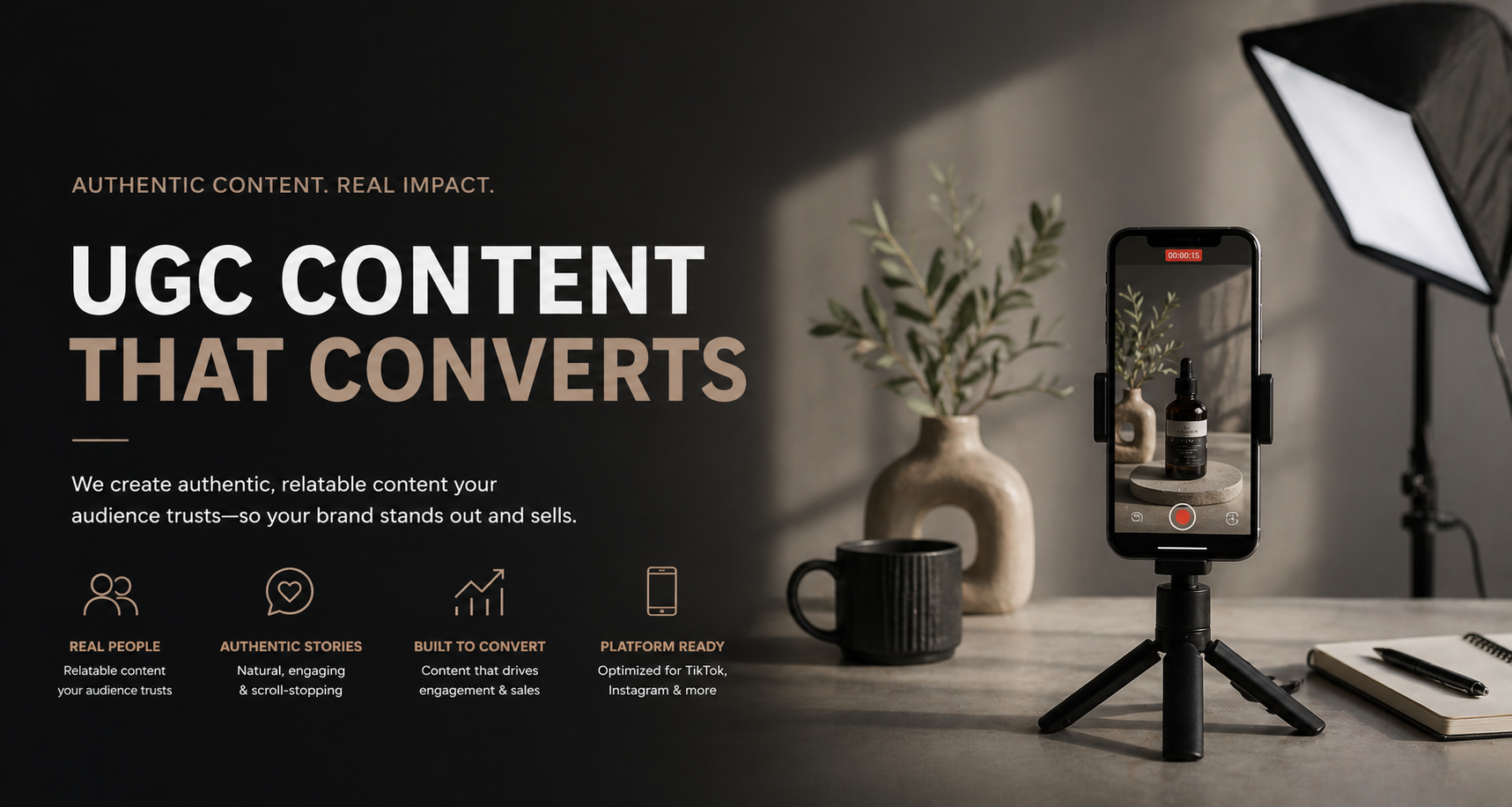 High converting UGC video ads and brand content showcase
